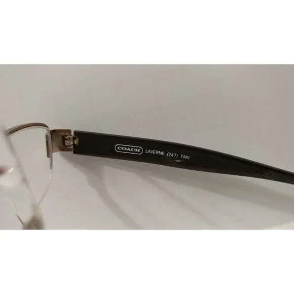 Authentic Coach Laverne 247 Tan 48*18*135* EYEGLASSES/SUNGLASSES Oval FRAMES - Picture 6 of 6